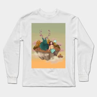 Beautiful art of cute girl Long Sleeve T-Shirt